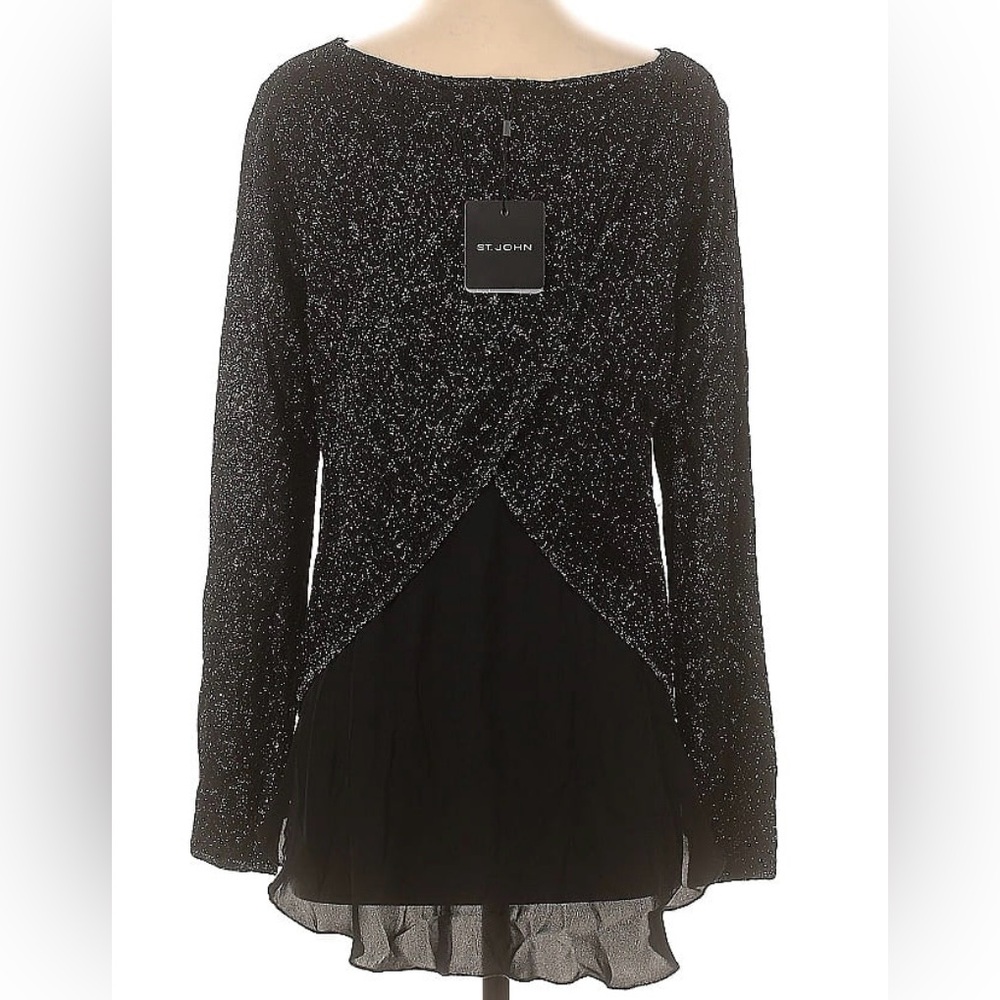 St. John black sweater shirt. Perfect condition with tags. Paid $895
